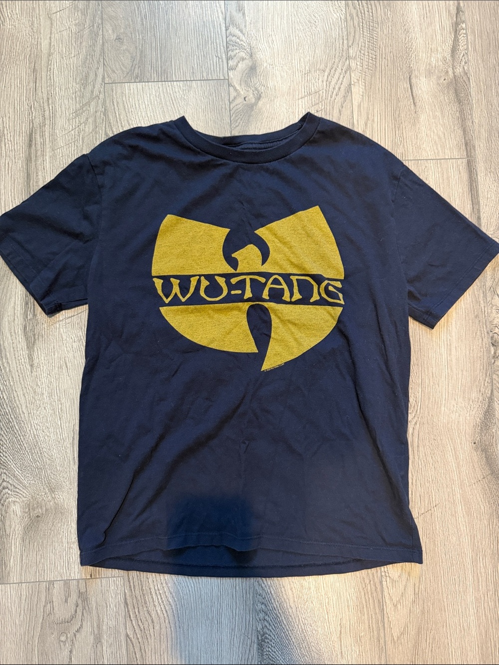GAP Navy Short Sleeve Tee with Gold Wu‑Tang Logo